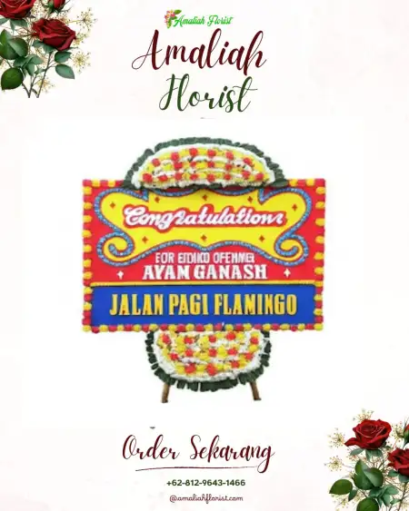 Sewa Papan Bunga Pasir Datar Indah